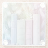 BÜCHERSTÜCKE BLUME FEATHERS GLASUNTERSETZER (Rückseite)