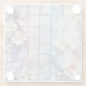 BÜCHERSTÜCKE BLUME FEATHERS GLASUNTERSETZER (Rückseite)