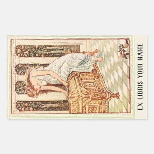 Büchertafel der Pandora Rechteckiger Aufkleber (Vorderseite)