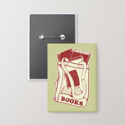 Büchertüte I Liebe zu lesen Button (Vorderseite/Rückseite)