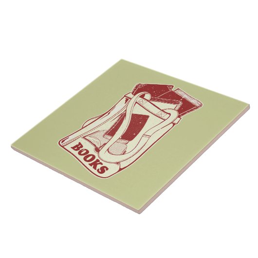 Büchertüte I Liebe zu lesen Fliese (Seite)