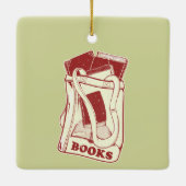 Büchertüte I Liebe zu lesen Keramikornament (Rückseite)
