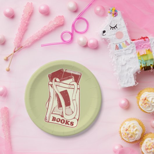 Büchertüte I Liebe zu lesen Pappteller (Party)