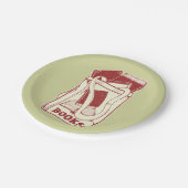 Büchertüte I Liebe zu lesen Pappteller (Schrägansicht)