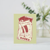 Büchertüte I Liebe zu lesen Postkarte (Stehend Vorderseite)