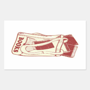 Büchertüte I Liebe zu lesen Rechteckiger Aufkleber