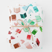 Bücherumhüllungspapier Geschenkpapier Set (Beispiel)