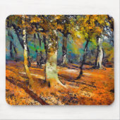 Bucherwälder und Lichtaustritte um die Bäume Mousepad (Vorne)