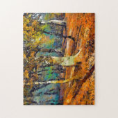 Bucherwälder und Lichtaustritte um die Bäume Puzzle (Vertikal)