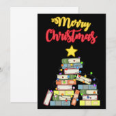Bücherweihnachtsbaum I Einladung (Vorne/Hinten)