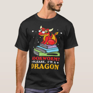 Bücherwurm Bitte Ich Bin Ein Buchdrache Buch Lesen T-Shirt