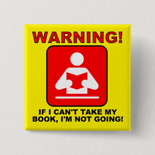 Bücherwurm-Buch-Liebhaber-lustiges Button (Vorderseite)