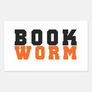 Bücherwurm, Bücherliebhaber Rechteckiger Aufkleber