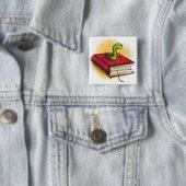 Bücherwurm Button (Beispiel)