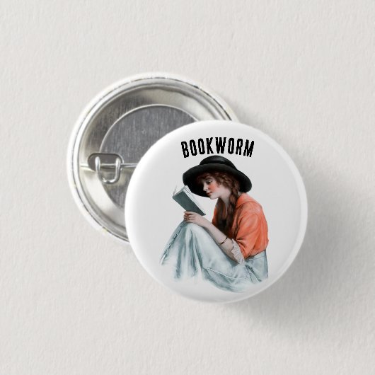 Bücherwurm, Button (Vorne & Hinten)