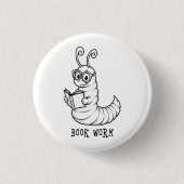 Bücherwurm Button (Vorderseite)