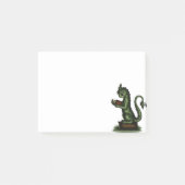 Bücherwurm-Drache Post-it Klebezettel (Vorderseite)
