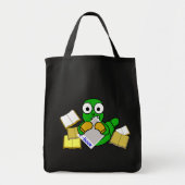 Bücherwurm eBook Taschen-Tasche (dunkel) Tragetasche (Vorne)