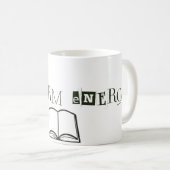 Bücherwurm-Energie-Tasse Kaffeetasse (VorderseiteRechts)
