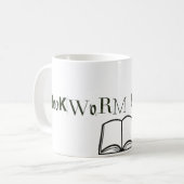 Bücherwurm-Energie-Tasse Kaffeetasse (Vorderseite Links)