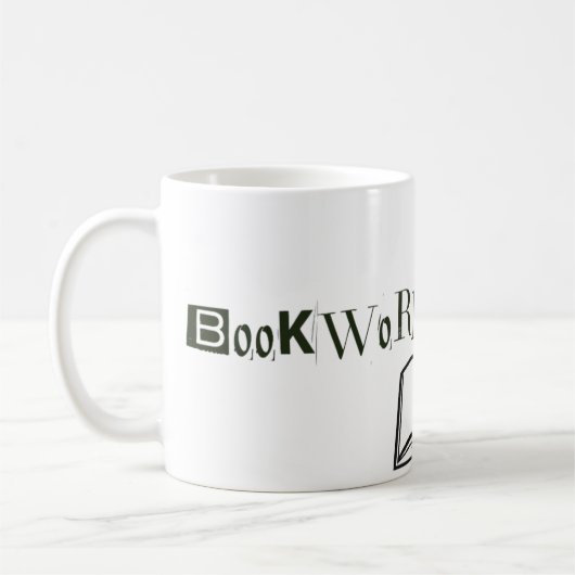 Bücherwurm-Energie-Tasse Kaffeetasse (Links)
