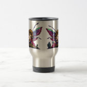 Bücherwurm-feenhafte Bibliotheks-Fantasie-Kunst Reisebecher (Mittel)