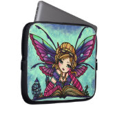 "Bücherwurm-feenhafte" Fantasie-Kunst-Hülse Hannah Laptopschutzhülle (Vorne Rechts)