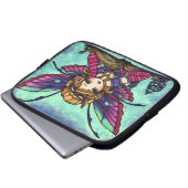 "Bücherwurm-feenhafte" Fantasie-Kunst-Hülse Hannah Laptopschutzhülle (Vorne Knopf)