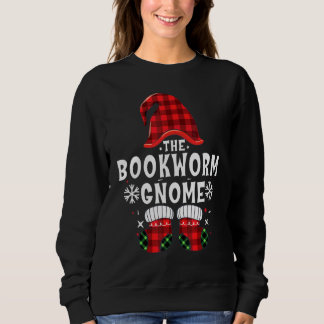 Bücherwurm-Gnom-Buffalo-Karo-Familiengruppe passen Sweatshirt