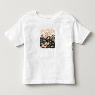 Bücherwurm-Katzen-Club Gemütliches Lesen Katzen Bü Kleinkind T-shirt