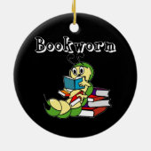 Bücherwurm Keramik Ornament (Hinten)