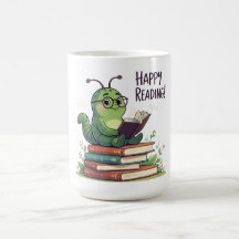 Bücherwurm-Lesedesign