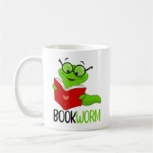 Bücherwurm Lesend Kaffeetasse (Links)