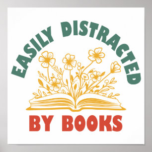 Bücherwurm Lustig Leicht Ablenkbar Durch Bücher Poster