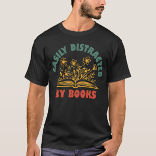 Bücherwurm Lustig Leicht Ablenkbar Durch Bücher T-Shirt