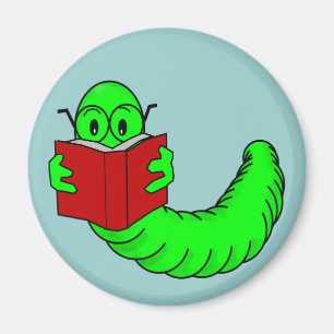 Bücherwurm-Magnet Magnet