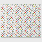 Bücherwurm-Muster Geschenkpapier (Flach)