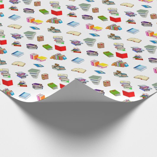 Bücherwurm-Muster Geschenkpapier (Ecke)