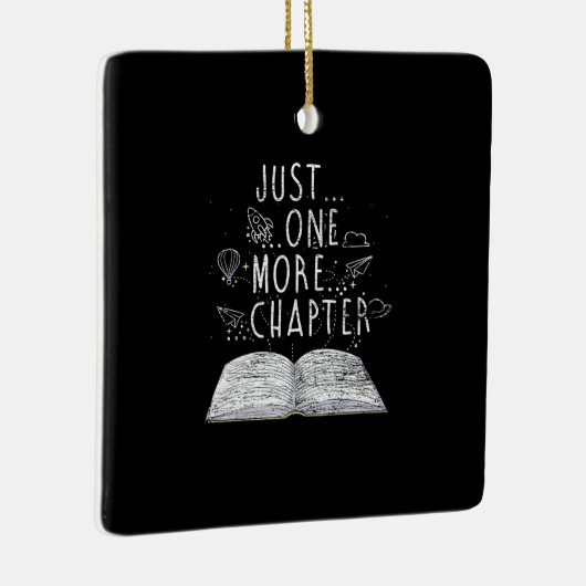 Bücherwurm nur noch ein Kapitel Lesebücher Keramikornament (Rechts)