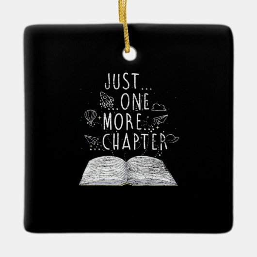 Bücherwurm nur noch ein Kapitel Lesebücher Keramikornament (Vorderseite)