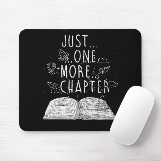 Bücherwurm nur noch ein Kapitel Lesebücher Mousepad (Mit Mouse)