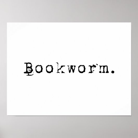 Bücherwurm Poster (Vorne)