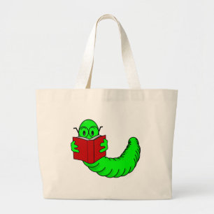 Bücherwurm-Tasche Jumbo Stoffbeutel