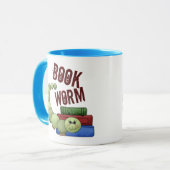 Bücherwurm Tasse (Vorderseite Links)