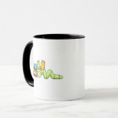 Bücherwurm Tasse (Vorderseite Links)