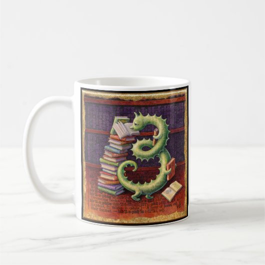 Bücherwurm-Tasse: Bibliophile Kaffeetasse (Links)