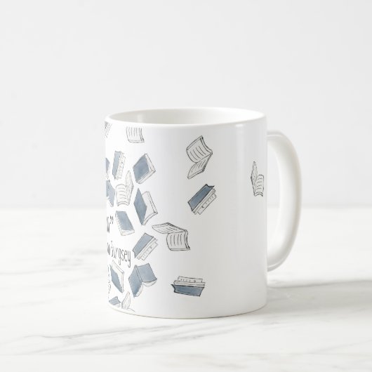 Bücherwurm-Tasse Kaffeetasse (VorderseiteRechts)