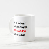 Bücherwurm, ungenutzt kaffeetasse (Vorderseite Links)
