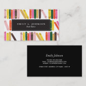 Bücherwurm Visitenkarte (Vorne/Hinten)