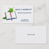 Bücherwurm-Visitenkarte Visitenkarte (Vorne/Hinten)